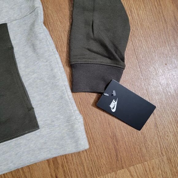 Nike Sportswear NSW Jacket Hoodie Gray Black Yellow Fleece Unisex Kids Size 7 - Picture 3 of 6